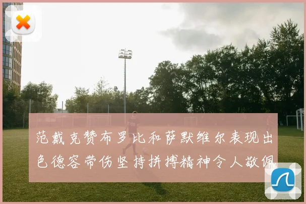范戴克赞布罗比和萨默维尔表现出色德容带伤坚持拼搏精神令人敬佩